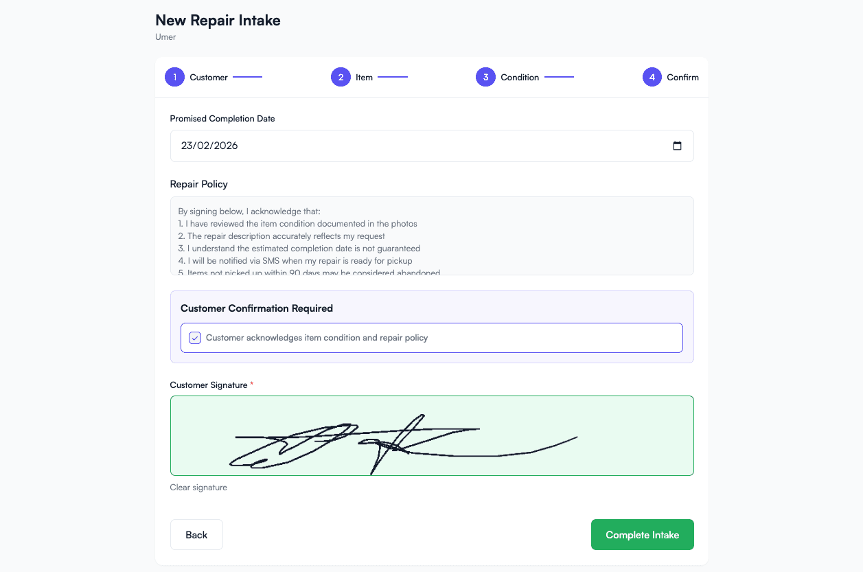 Step 4: SMS & Confirmation